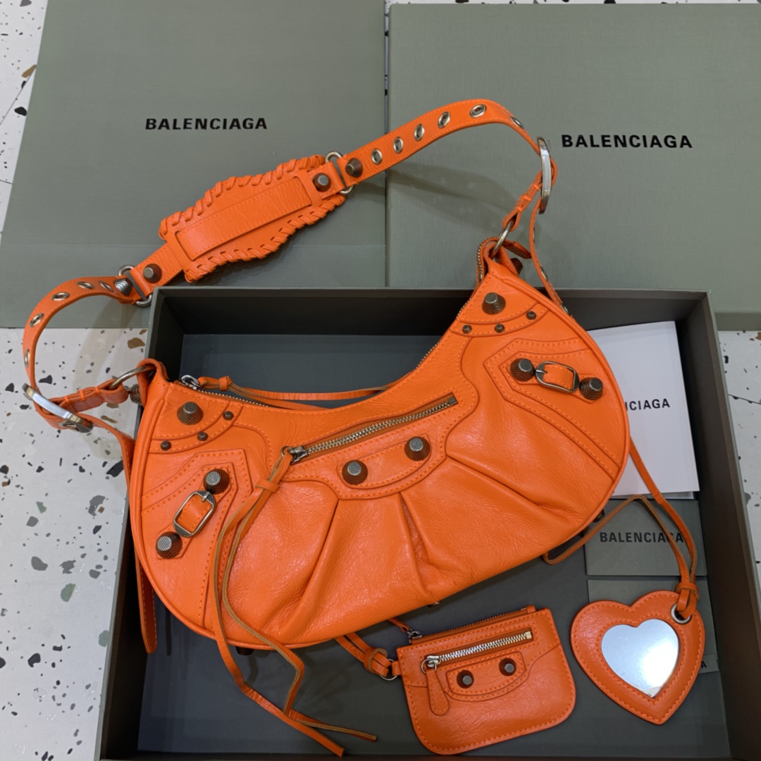 Balenciaga Le Cagole Small Shoulder Bag Orange